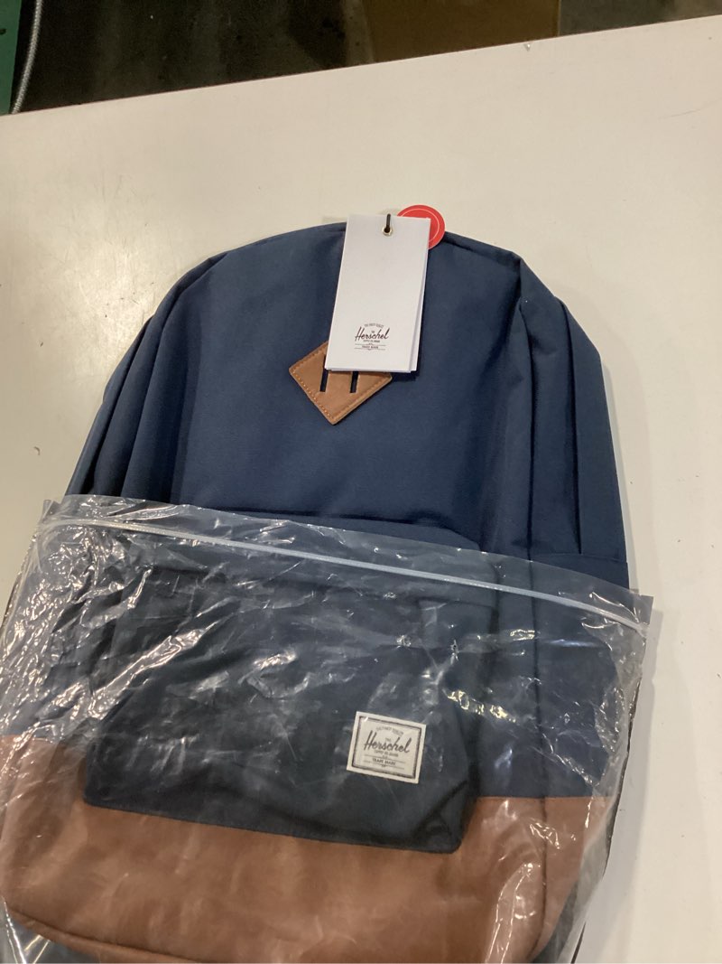 Condition photo showing New/Like New for heritage canvas backpack - navy