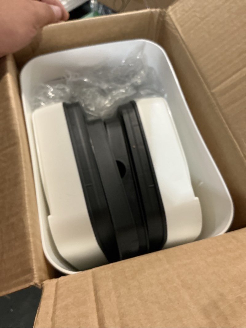Condition photo showing Good Condition for vanpopubs 2 pack 2.7 gal bathroom trash can with lid, automatic trash can small smart garbage can touchless, slim motion sensor waterproof plastic trash bins for bedroom office kitchen toilet white 2.7 gal
