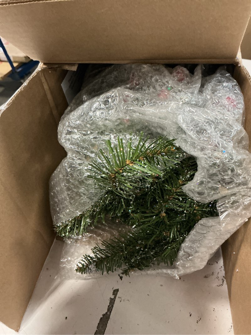 Condition photo showing Good Condition for National Tree Company Artificial Christmas Garland, Green, Dunhill Fir, Decorated with Pine Cones, Berry Clusters, Frosted Branches, Christmas Collection, 9 Feet