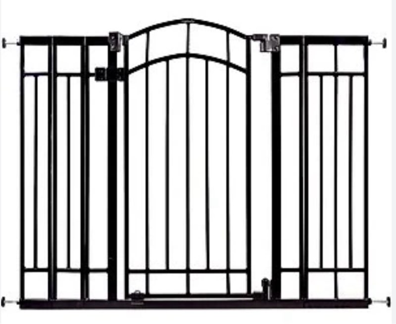 North States Deluxe Hardware Mount Dog Gate, Black