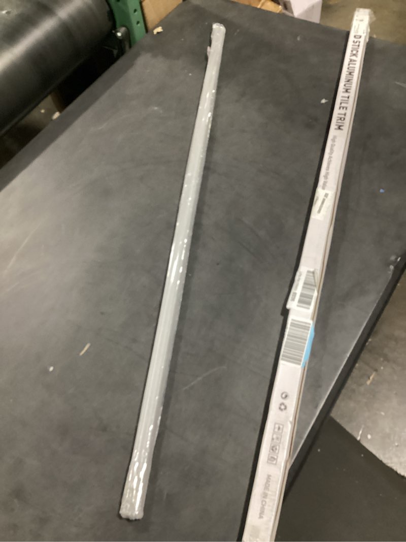 Condition photo showing New/Like New for 10pack tile edge trim,39''x0.4'' peel and stick aluminum backsplash trim,self adhesive decorative marble tile liner,matte silver 10 pcs * (0.4" x 39") matte silver