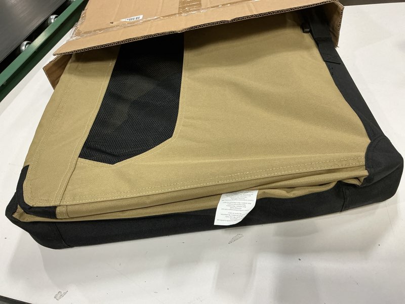 Condition photo showing Good Condition for Amazon Basics 2-Door Portable Soft-Sided Folding Soft Dog Travel Crate Kennel, Medium (M 30" x 21" x 21"), Tan