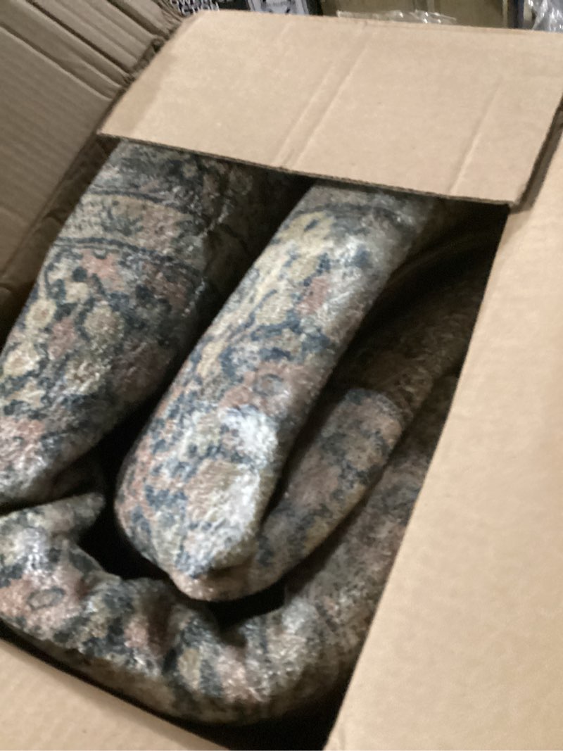 Condition photo showing Good Condition for loloi amber lewis morgan collection mog-03 denim/multi 2'-3" x 7'-6" 38" thick runner rug feat. cloudpile, neutral, room décor, vintage inspired, livingroom, bedroom, dining area denim / multi 2'3" x 7'6" (rectangular)
