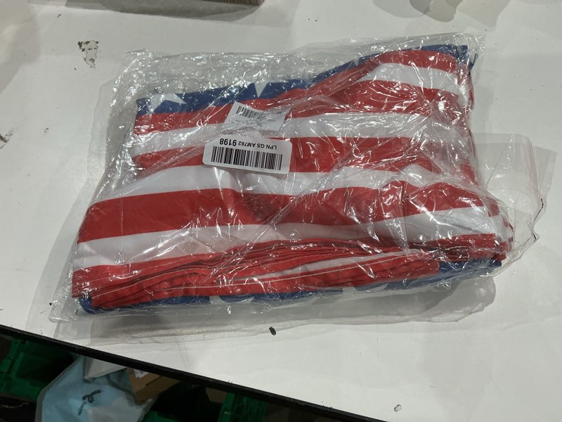 Condition photo showing As Is for horaldaily 4th of july tablecloth 60x84 inch, patriotic american flag independence day memorial day table cover for party picnic dinner decor 60" x 84" (rectangular) red/blue