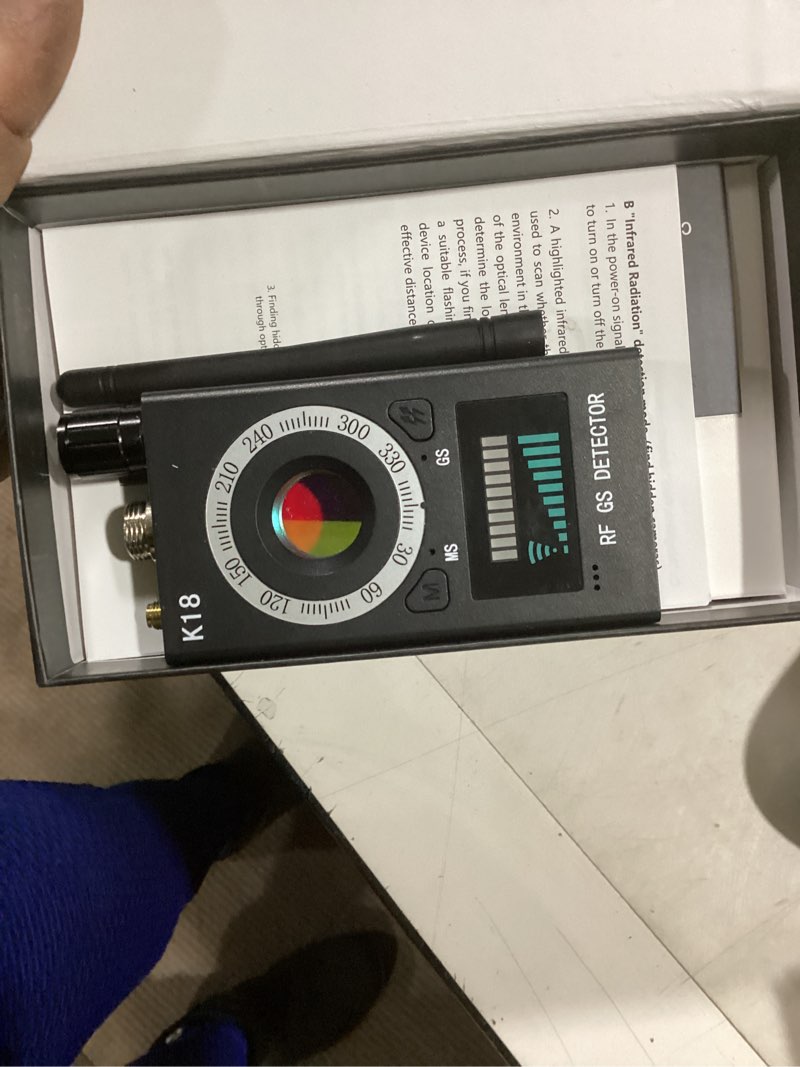 Condition photo showing New/Like New for Hidden Camera Detectors, Anti Spy Camera Finder, GPS Tracker Detector, Hidden Devices Detector for Airbnb, Hotels, Bathroom, Home, Office (Black)