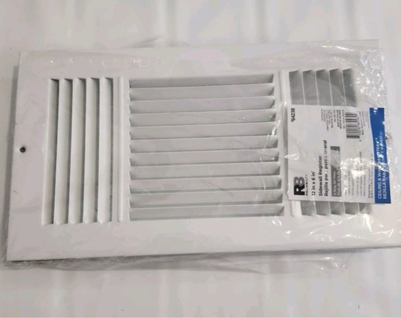 ReliaBuilt Sidewall Register 12in X 6in Air Vent Item #64238