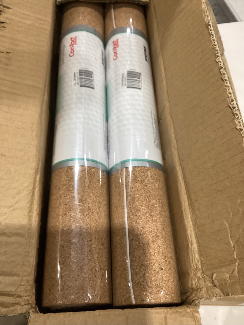 Condition photo showing Good Condition for con-tact brand | self adhesive cork roll 18x4 feet - cork board roll for walls crafts - thin cork sheets with adhesive backing - liner for cabinets shelves drawers furniture (6 rolls) 18 in x 4 ft 6 rolls
