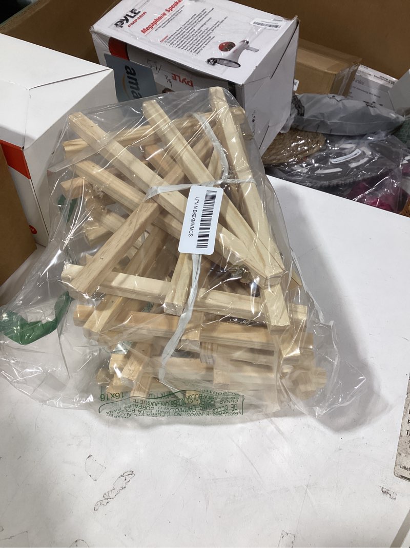 Condition photo showing New/Like New for aneco 12 pack table top easels for painting, 9.5 inch painting easel natural wooden canvas stand foldable a-shaped frame wood display canvases easels set for adults artist students 12 7 x 9.5 inches