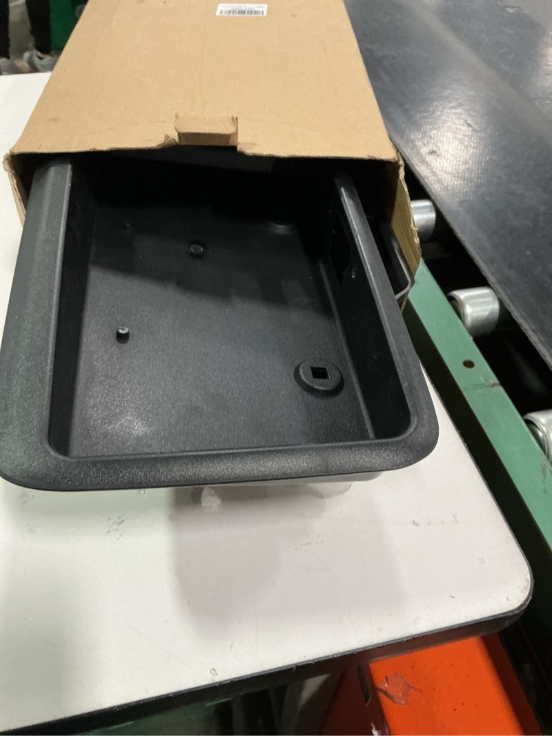 Condition photo showing Good Condition for Exterior Door Handle, Compatible with 1996-2015 Chevy Express GMC Savana 1500 2500 3500 Van, Rear Right Cargo Door Handle with License Plate Bracket Holder Housing | 15269298 25866289 Tailgate Handle License Plate Bracket Black