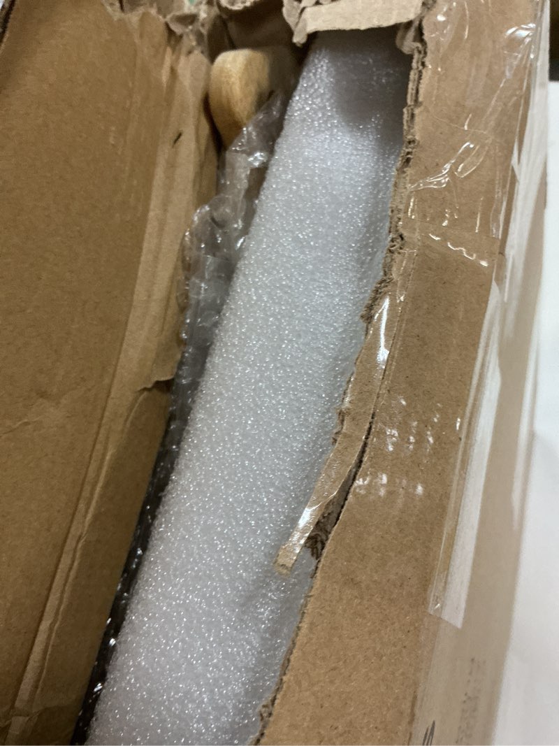 Condition photo showing New/Like New for Large Pizza Stone for Oven 16 inch - Round Pizza Stone for Grill with Handles, Wood Pizza Peel and Cutter Set - Baking Stone for Bread - Pizza Making Kit Accessories - Gifts for Food Lovers Round Stone, Wood Peel & Cutter