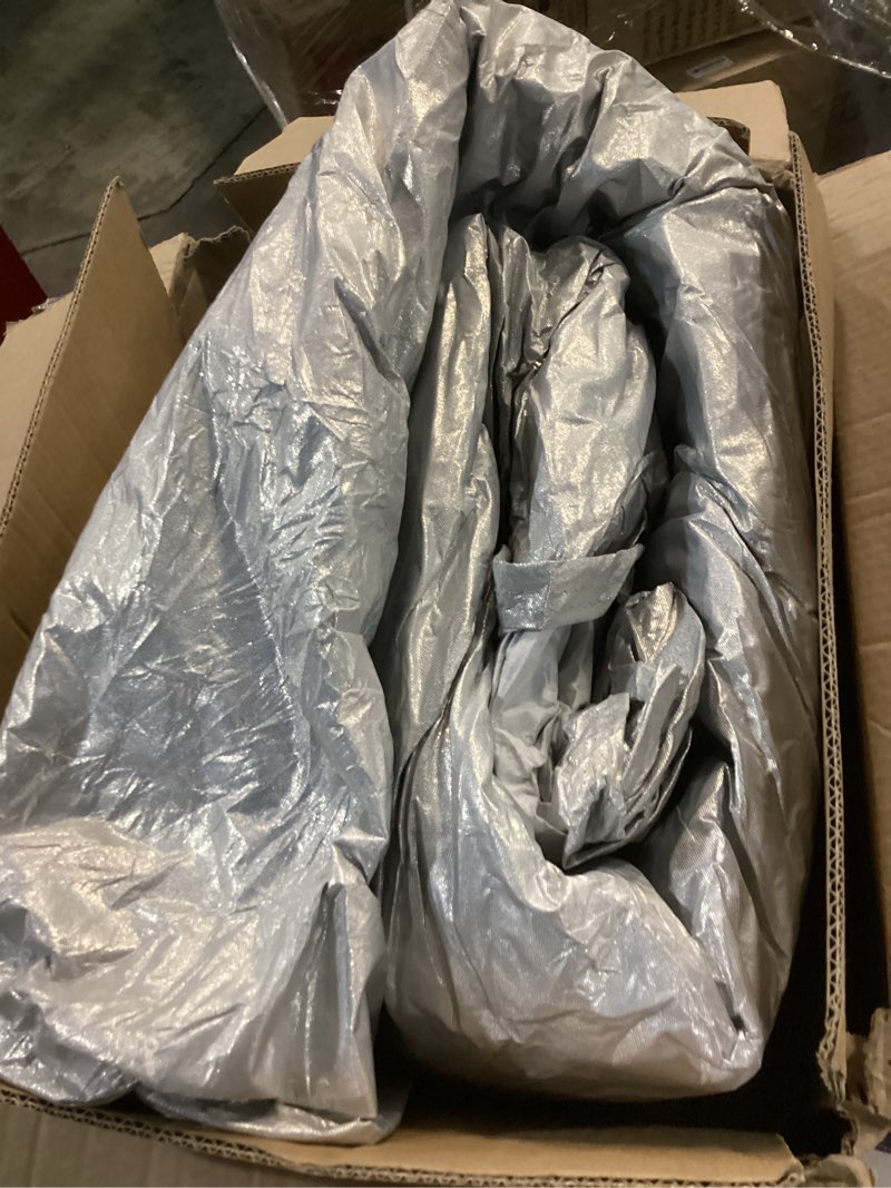 Condition photo showing Good Condition for Koukou SUV Car Cover Custom Fit BMW X3/X3 M from 2003 to 2025, Waterproof Car Cover All Weather for Automobiles Outdoor Indoor with Zipper Door, Sun Rain Dust Snow Protection. Custom fit Bmw X3 2003-2025 Silver