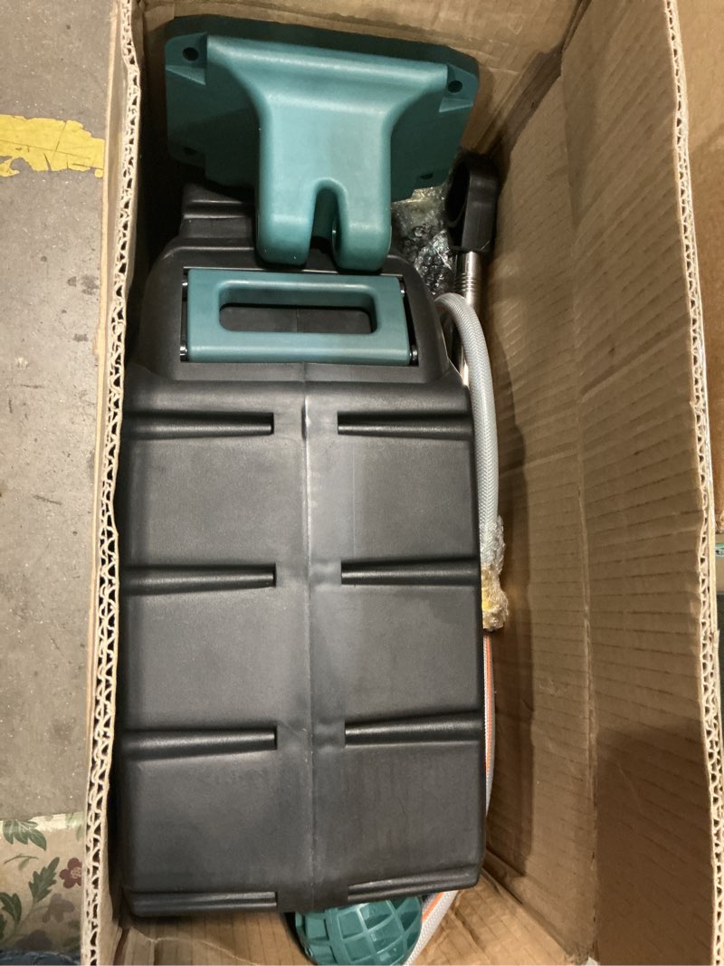 Condition photo showing As Is for ayura retractable garden hose reel 100 ft x 1/2 inch with pro metal shaft, heavy duty automatic garden hose reels with kink-free rewind and lock at any length, wall mount water hose reel for outside
