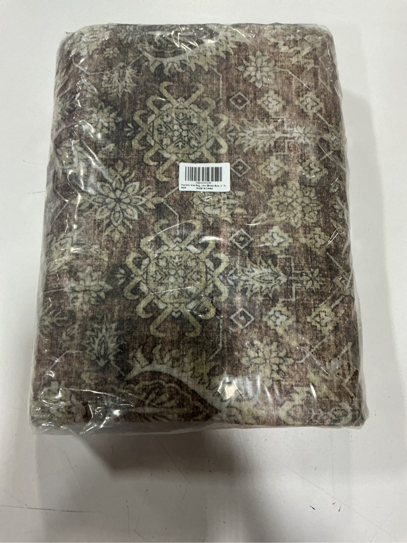 Condition photo showing New/Like New for Area Rugs for Living Room, Soft and Non-Slip Machine Washable Folding Rug,Persian Style for Bedrooms, Dining Rooms, Living Rooms, Classrooms, Kitchens, Foyer Corridor (Gray Yellow, 4 * 6) 4' x 6' (Rectangular) Gray Yellow