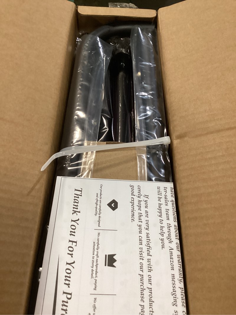 Condition photo showing New/Like New for curtain rods 36-120 inch, black wrap around blackout curtain rods for windows, 1 inch adjustable long heavy duty room darkening window treatment rod for bedroom, living room, sliding door black 36''-120'' (1 pack)