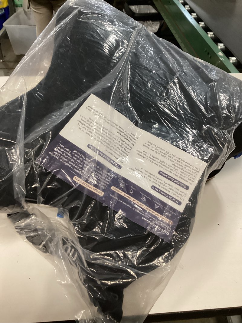 Condition photo showing As Is for (Similar)Everlasting Comfort Lumbar Support Pillow for Office Chair - Memory Foam Back Cushion for Car Seat - Promotes Better Posture, Back Pain Relief - Ideal Gaming and Desk Chairs Work and Home Essentials B. Black Premium Comfort