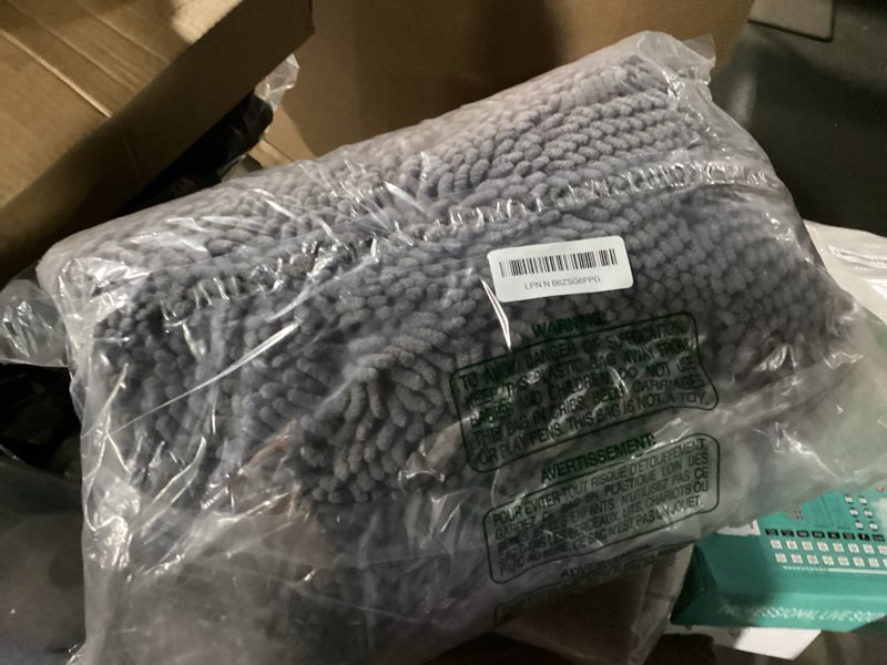 Condition photo showing New/Like New for MudGuard Mat™ Dog Door Mat for Muddy Paws, Super Absorbent Microfiber, Non-Slip Indoor Mat, Quick Dry Chenille Mud Mat for Dogs & Entryway, Washable, Grey 36" x 60"