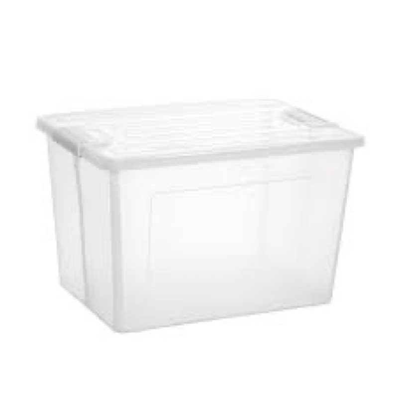 56 quart ultra latch box large storage bins waterproof utility tote organizing container box with buckle lid collapsible clear plastic storage box for clothes and bedding white 