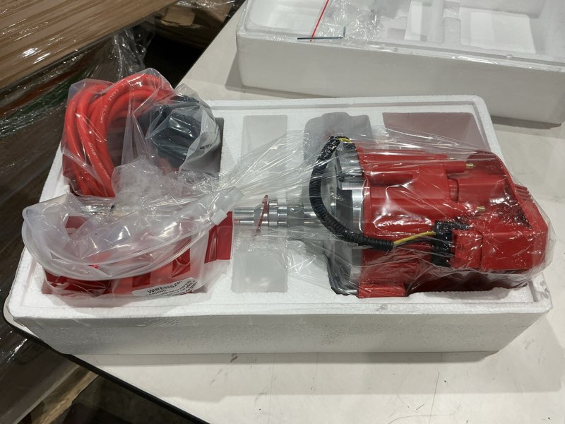 Condition photo showing Good Condition for mas racing hei distributor&spark plug wires & free pigtail wire harness combo kit red cap replacement for chevy 283 302 307 327 350 396 400 402 427 454 gm sbc bbc 65k coil 7500rpm chevrolet c10 gmc v8