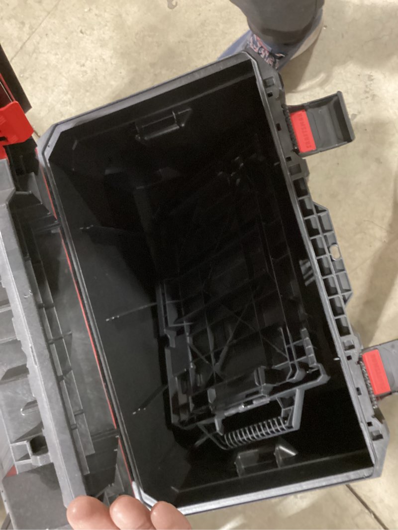 Condition photo showing Good Condition for craftsman tradestack tool box with wheels, waterproof, stackable system, portable rolling storage for indoor/outdoor use, 22.5 inch (cmst21445)