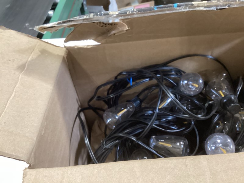 Condition photo showing Good Condition for brightown 58ft solar string lights outdoor waterproof with remote, 25+1 led shatterproof bulbs, dimmable & timable, 3 light modes - commercial grade patio lights for garden backyard party decor 58ft(25 sockets)