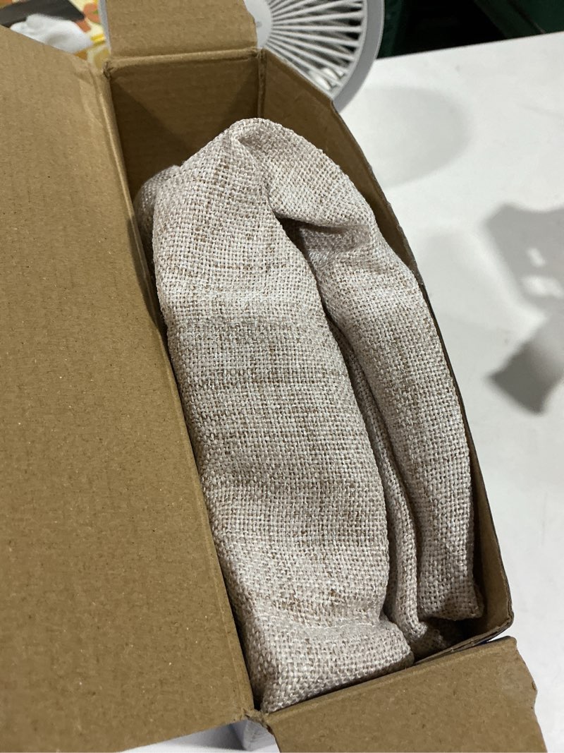 Condition photo showing As Is for miulee faux linen curtains 84 inch length 2 panels natural semi sheer curtain with back tab rod pocket, light filtering window privacy burlap drapes for living room bedroom 42w x 84l linen 42"w x 84"l (pack of 2) linen