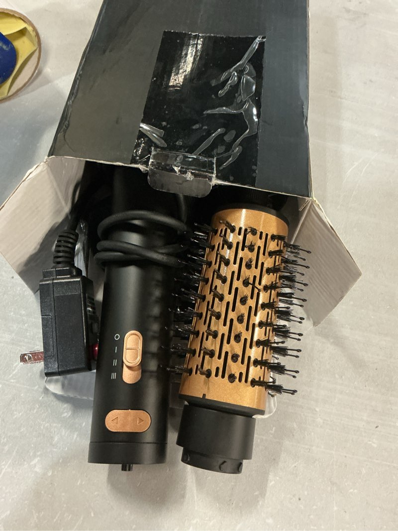 Condition photo showing As Is for 3 in 1 rotating hair dryer brush spinning with detachable brush(2" & 1.5"),3 heats and 2 speeds rotating hot air brush for curl,straight