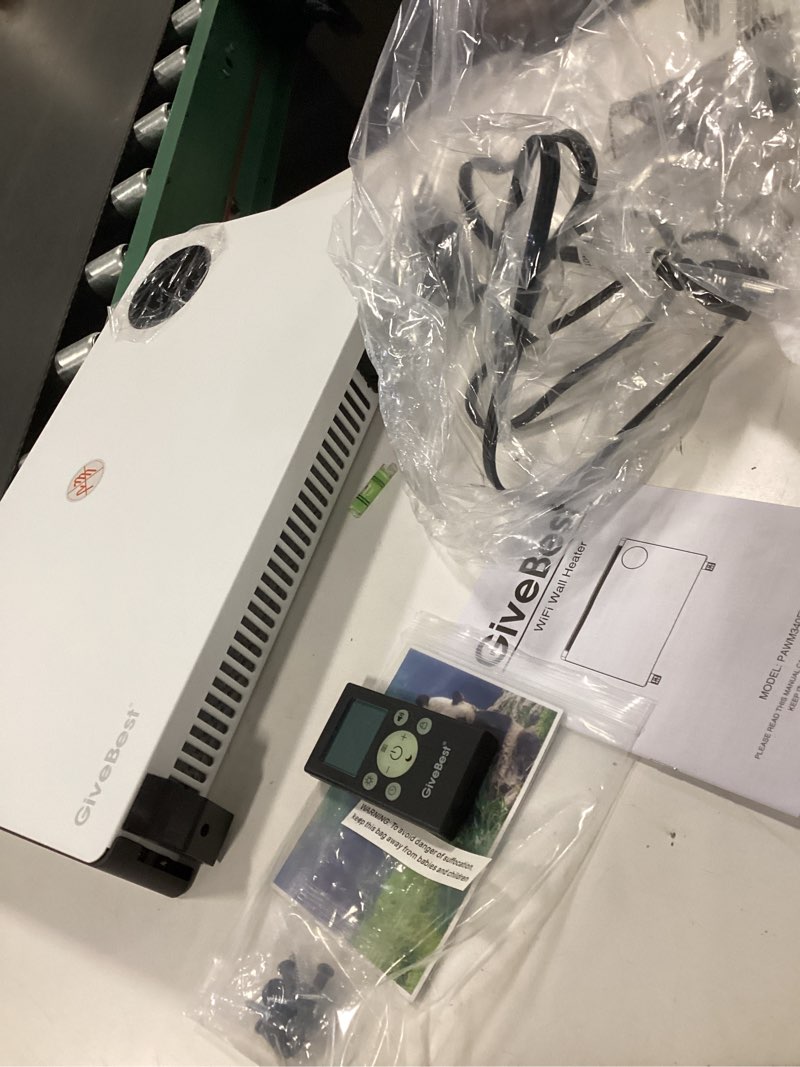 Condition photo showing Good Condition for GiveBest Super Quiet Wall Heaters for Indoor Use, Baseboard Design Space Heater, Adjustable Thermostat, Child Lock, 12H Timer, 1500W Easy-mounted Electric Smart Heater for Bedroom Living Room Garage White