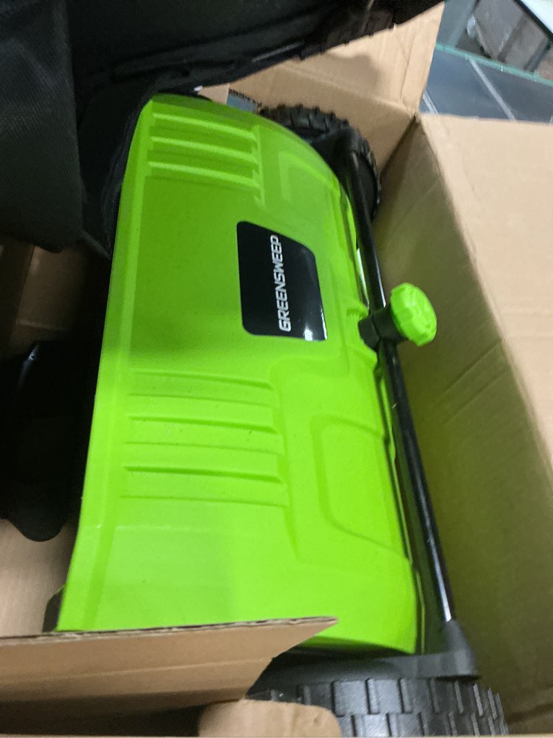 Condition photo showing Good Condition for pickup pro 2 leaf & lawn sweeper – push powered garden sweeper for grass clippings, leaves & debris – manual push yard sweeper with height adjustment & large collection hopper