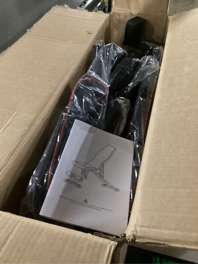 Condition photo showing New/Like New for Yoleo Adjustable Weight Bench for Full Body Workout; Foldable Bench Press Bench of Home Gym Strength Training; Incline Decline Flat Utility Workout Bench with Quick Folding& Fast Adjustment (Black)