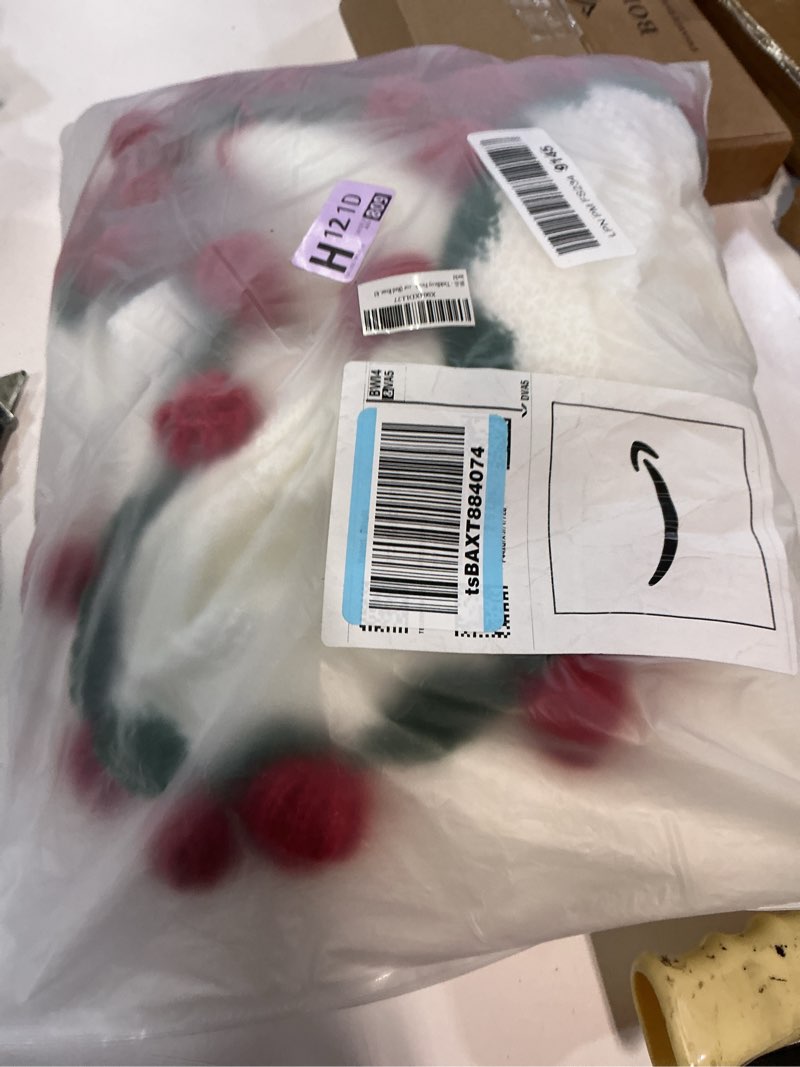 Condition photo showing Good Condition for finished flower bouquet blanket, crochet rose knitted throw blanket crochet flowers romantic gifts for women mom sister wife home decor (red rose, 63 inch) red rose 63 inch