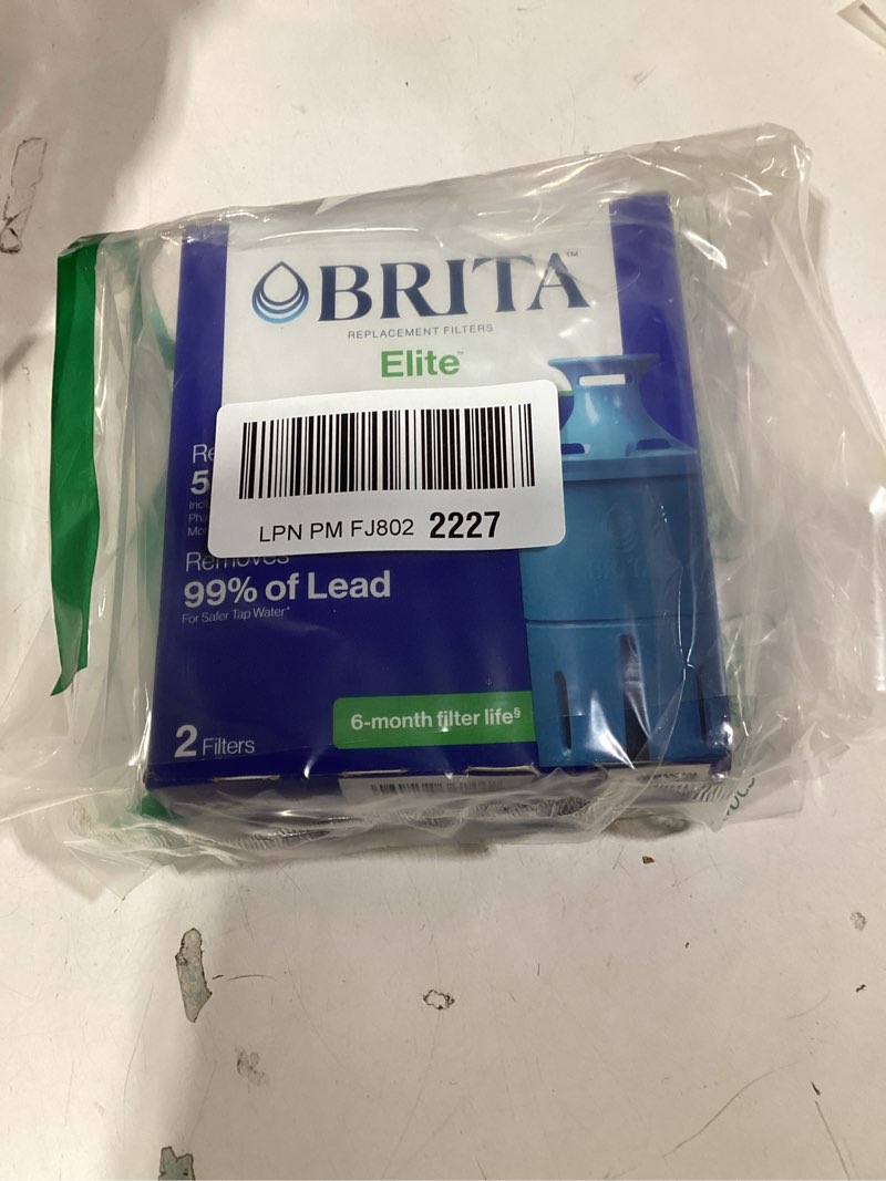 Condition photo showing New/Like New for Brita Filter Replacements for Water Pitchers and Dispensers, Elite, NSF Certified to Remove 99% of Lead, 2 Count, Blue