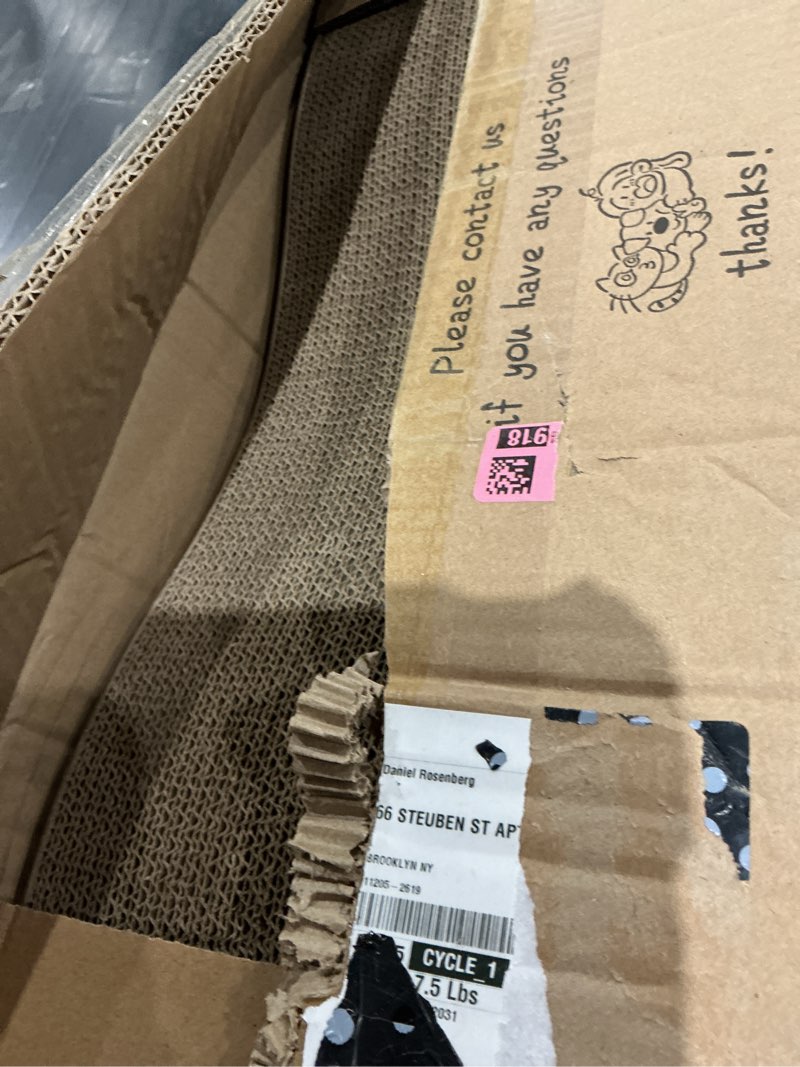 Condition photo showing Good Condition for cat scratcher 2 in 1 scratchers for indoor cats scratching board cardboard, horizontal corrugated scratch pad for cats as beds & furniture reversible sofa scratch animal print