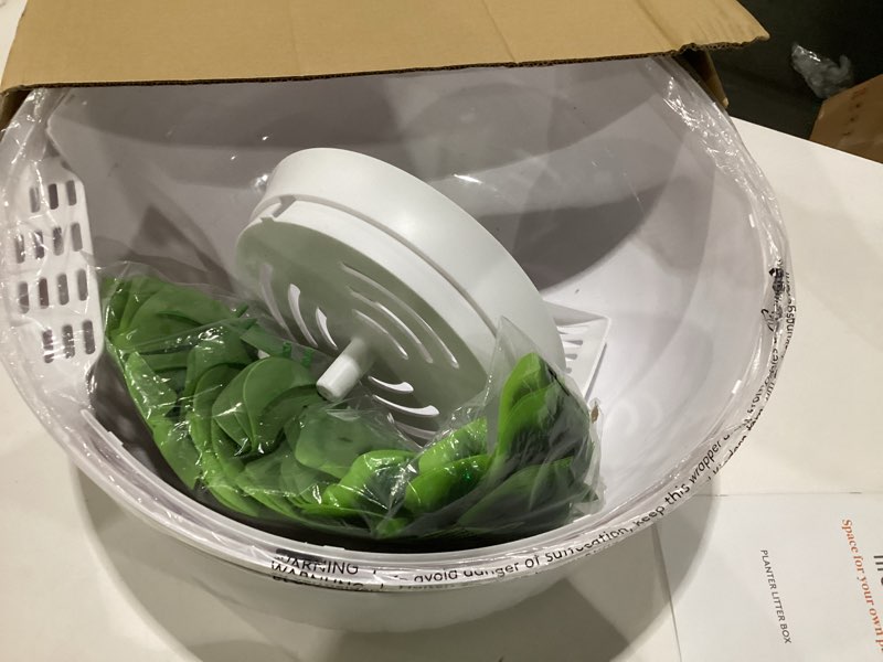 Condition photo showing As Is for lifewit cat litter box, hidden enclosure litter tray with odor control & carbon filter in living room, bedroom, corner with faux plant& plastic scoop, 48 x 120 cm/19x47, white white basic