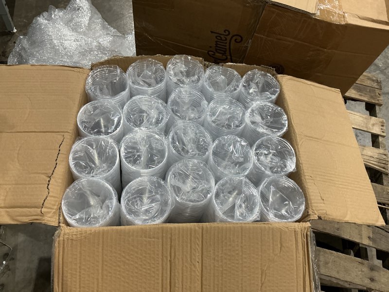 Condition photo showing Good Condition for jolly chef 16 oz plastic cups, 1000 pack disposable clear drinking cups | sturdy clear cups, classic clear disposable party cups for wedding, thanksgiving, birthday, halloween, christmas party 16oz-1000count