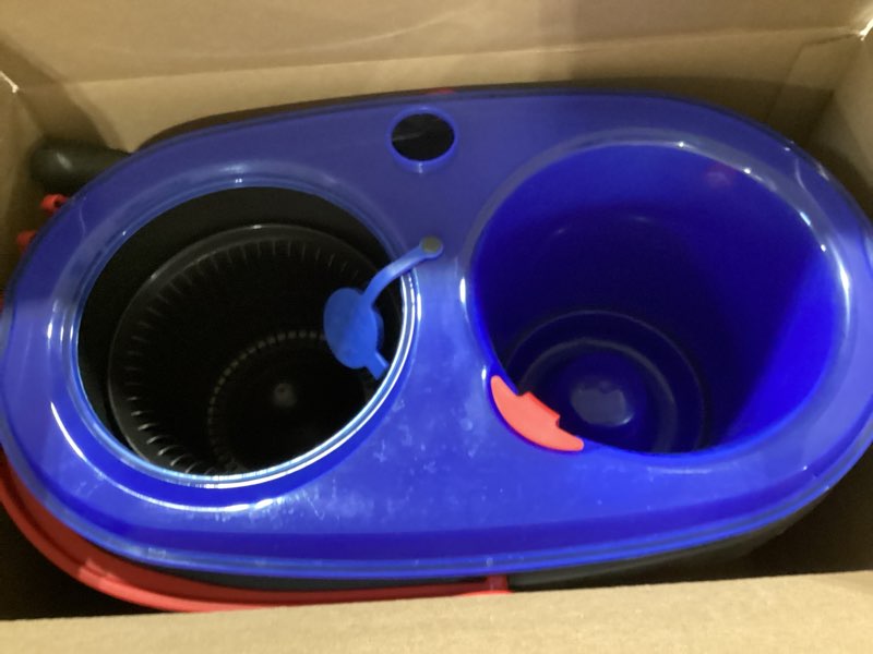Condition photo showing As Is for o-cedar rinseclean spin mop & bucket system | clean with water | removes 99% of bacteria incomplete