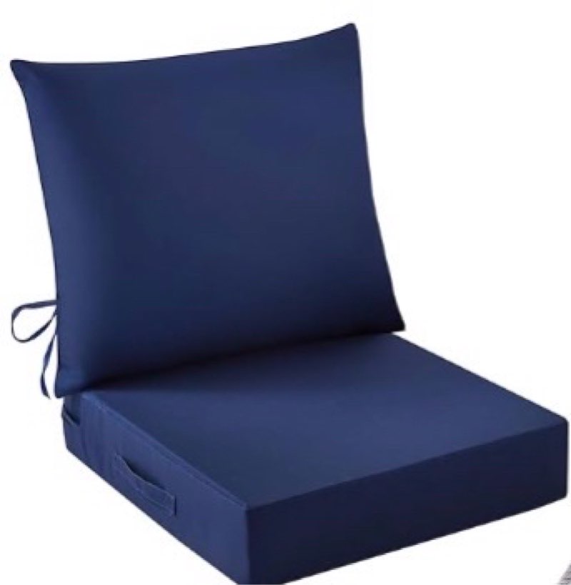 5" thicker outdoor chair cushions 2 sets 24" *24" waterproof patio chair cushions for outdoor furnit