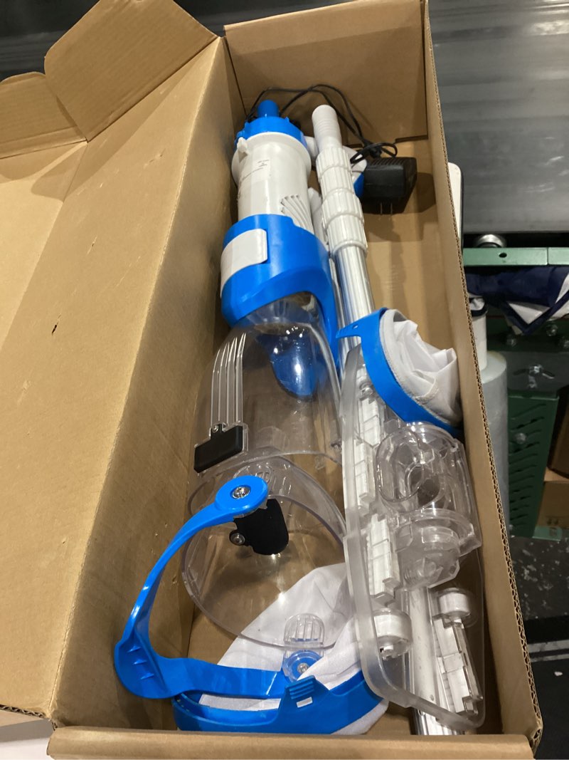 Condition photo showing Good Condition for lanocean 2026 newly cordless pool vacuum for inground pool, flow adjustable, transparent brush head–visible cleaning, 19 gpm powerful suction handheld pool vacuum for above ground pool, 70mins runtime