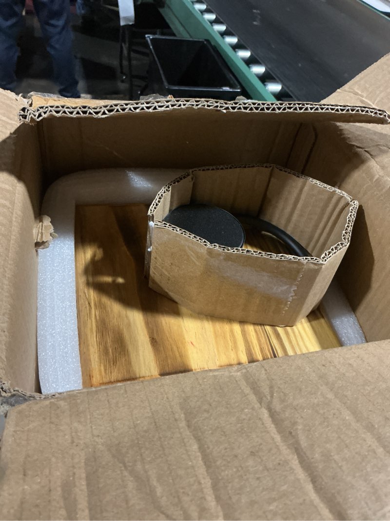 Condition photo showing Good Condition for TRIROCKS Set of 2 Decorative Candle Lantern 16'' & 11'' High Metal Candle Holder Hanging Lantern Perfect for Home Decor Patio Living Room Parties Events Tabletop Indoors Outdoors (Black) Black With Brown Top
