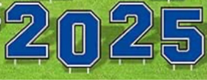 Graduation Yard Sign 2025 26.5” Blue 