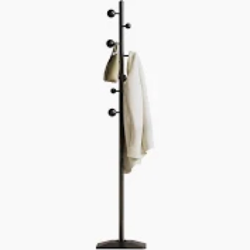 BUZUEY Metal coat rack stand with geometric shape metal base,Heavy duty coat rack freestanding with 