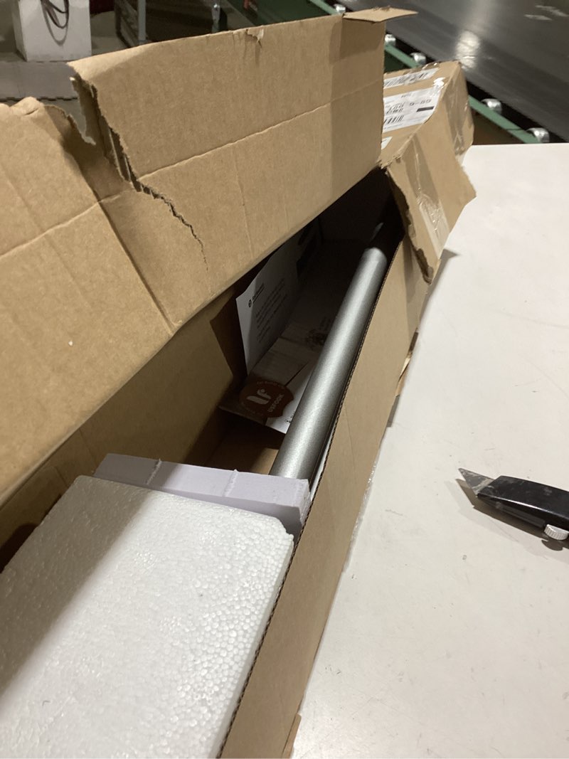 Condition photo showing Good Condition for 1 Inch Double Curtain Rods 36 to 72 Inches (3 to 6 ft), USFOOK Single Drapery Rods for Windows 24 to 68 Inches, Telescoping Dual Curtain Rod with Silver Translucent Finials 36-72" Silver