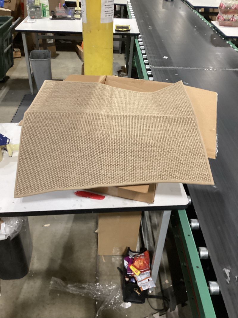 Condition photo showing Good Condition for Deerly 15pcs Stairs Treads and 1 Landing Carpet, Breathable Linen Stair Carpet Non Slip for Wooden Steps Peel and Stick Stairs Runner Indoor Self-Adhesive Treads Stair Covers Mat 8"X30" and 30"X30" Adhesive Backing-beige 15 PCS+30"X30"