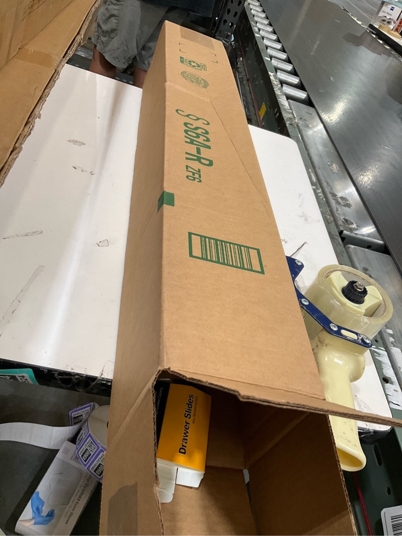 Condition photo showing As Is for drawer slides 1 pair full extension 10 12 14 16 18 20 22 24 inch side mount rails dresser cabinet bracket replacement ball bearing tracks guide metal runner 100 lb (basic-1 pair, 24 inch) 24 inch basic-1 pair