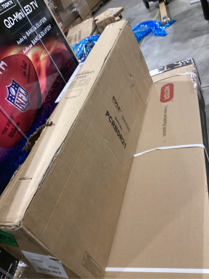 Condition photo showing As Is for SereneLife Waterproof Boat Bimini Top Cover - 85-90" W 3 Bow Bimini Top Sun Shade Boat Canopy - 1" Double Wall Aluminum Frame Tubes, 2 Front Straps, 2 Rear Support Poles, Storage Boot SLBTW90G, Gray