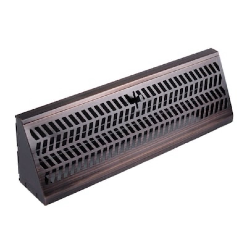 allen + roth 2-1/2-in x 12-in maximum airflow steel oil-rubbed bronze madison design baseboard