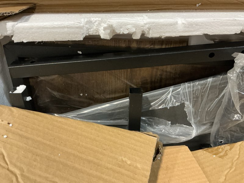 Condition photo showing Good Condition for Treesland 47 Inch Computer Desk with Bookshelf, Corner Desk with Storage, L Shaped Desk, Home Office Desks, Writing Study Desk for Bedroom, Brown