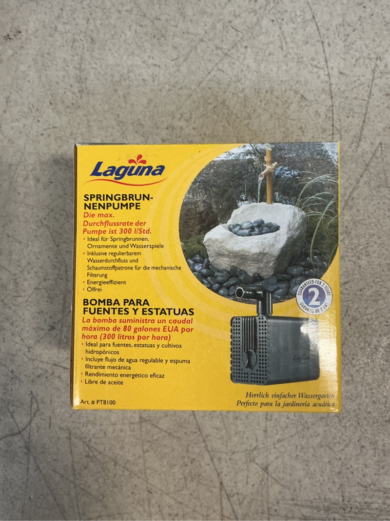 Condition photo showing New/Like New for Laguna Submersible Water Pump  for Use in Fountains  Statuary and Hydroponics