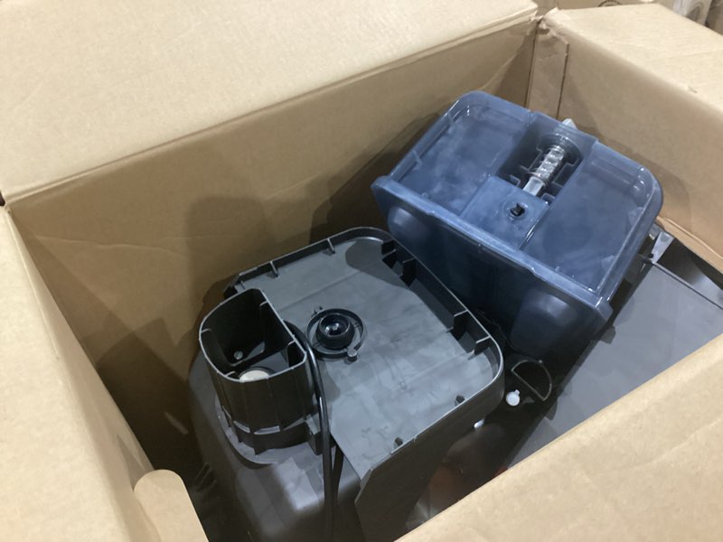 Condition photo showing As Is for hoover powerscrub deluxe carpet cleaner machine, deep cleaning carpet shampooer machine, spinscrub brushes, heatforce drying, pet & upholstery tools, pair with hoover carpet cleaner solution