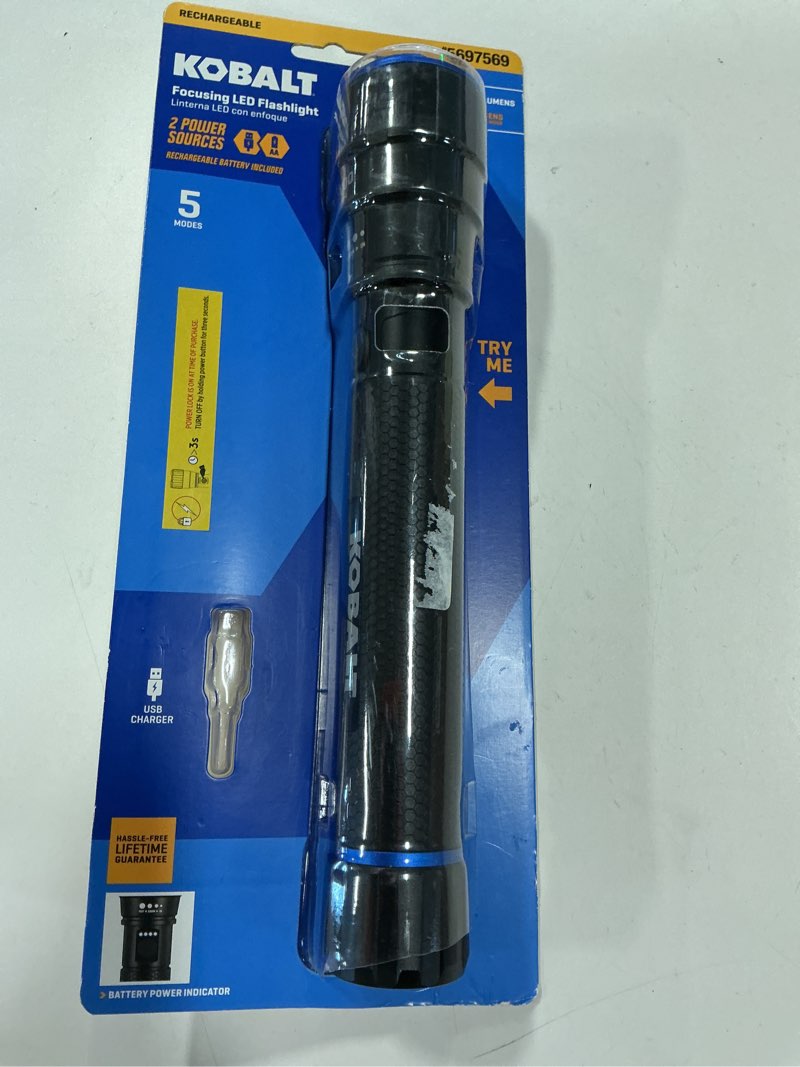Condition photo showing Good Condition for Kobalt 6000-Lumen 5 -Adjustable Mode LED Rechargeable Flashlight