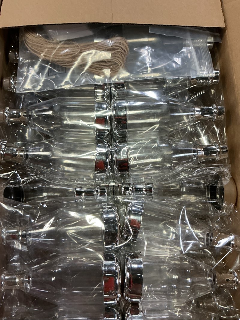 Condition photo showing New/Like New for Gerrii 60 Pcs Silver Champagne Bottle Container Set, Mini Champagne Candy Bottles Plastic DIY Favor Candy Jars with Tags Party Favor Containers for Baby Shower Bridal Wedding Birthday Party